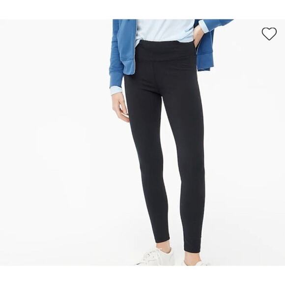 J. Crew Everyday Leggings Mid Rise Pull On Casual Stretch Black M - Picture 1 of 7